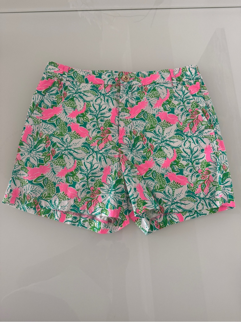 Lilly Pulitzer Pink & Green Printed Women’s Shorts Size 8